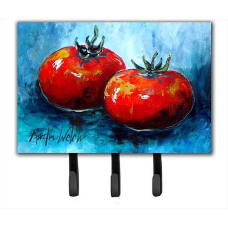 Carolines Treasures 6 x 9 In. Vegetables - Tomatoes Red Toes Leash or Key Holder MW1088TH68